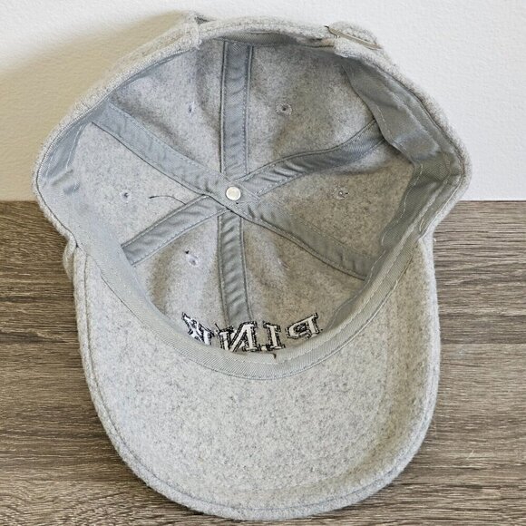 Victoria's Secret PINK  Wool Polyester Grey Hat Cap Adjustable Embroidered Logo - Picture 10 of 16